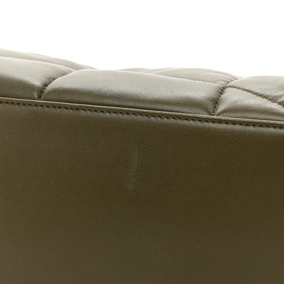 Saint Laurent Lambskin Quilted Medium Loulou Puffer Monogram Chain Satchel Seaweed 14 of 14