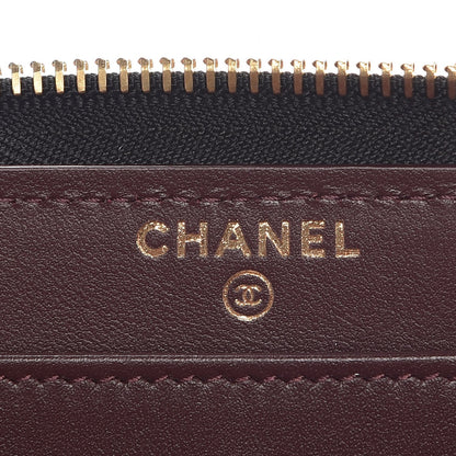 Chanel Caviar Quilted Large Gusset Zip Around Wallet Black 6 of 9