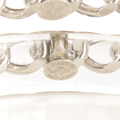 Chanel Translucent Resin Chain CC Bracelet Set of 3 Silver 7 of 7