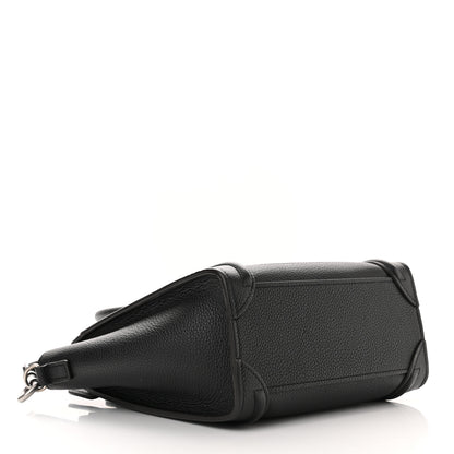 Celine Drummed Calfskin Nano Luggage Black 4 of 11