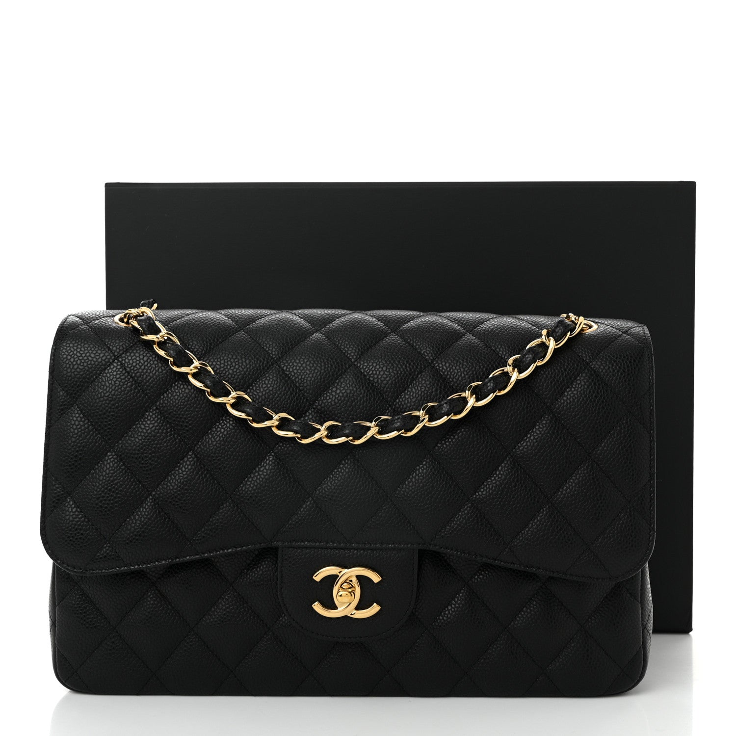 Chanel Caviar Quilted Jumbo Double Flap Black 11 of 11