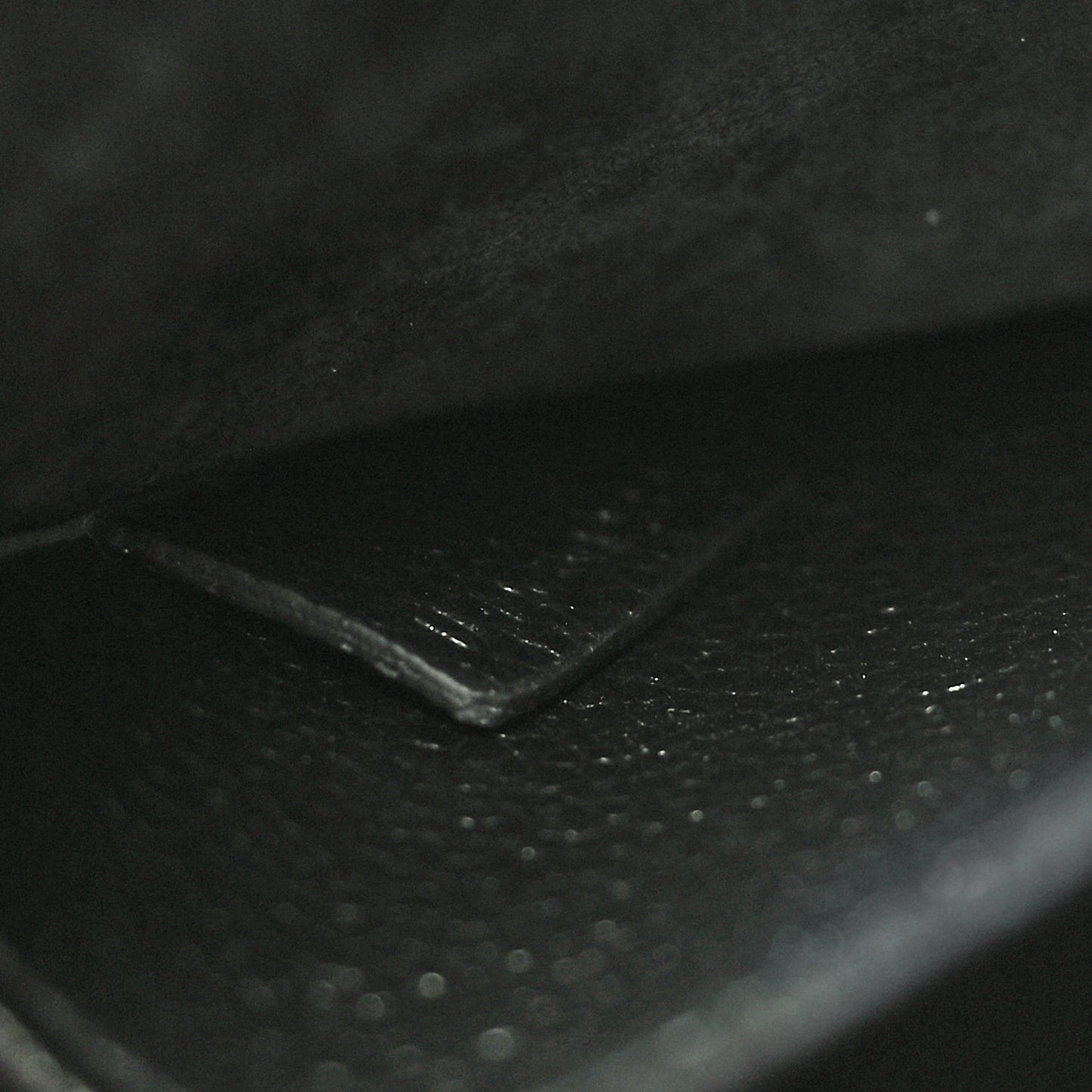 Grained Calfskin Cuir Triomphe Small Cabas Drawstring Black