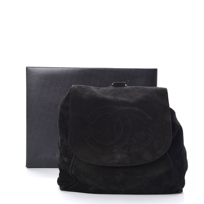 Chanel Suede CC Drawstring Backpack Black 10 of 10