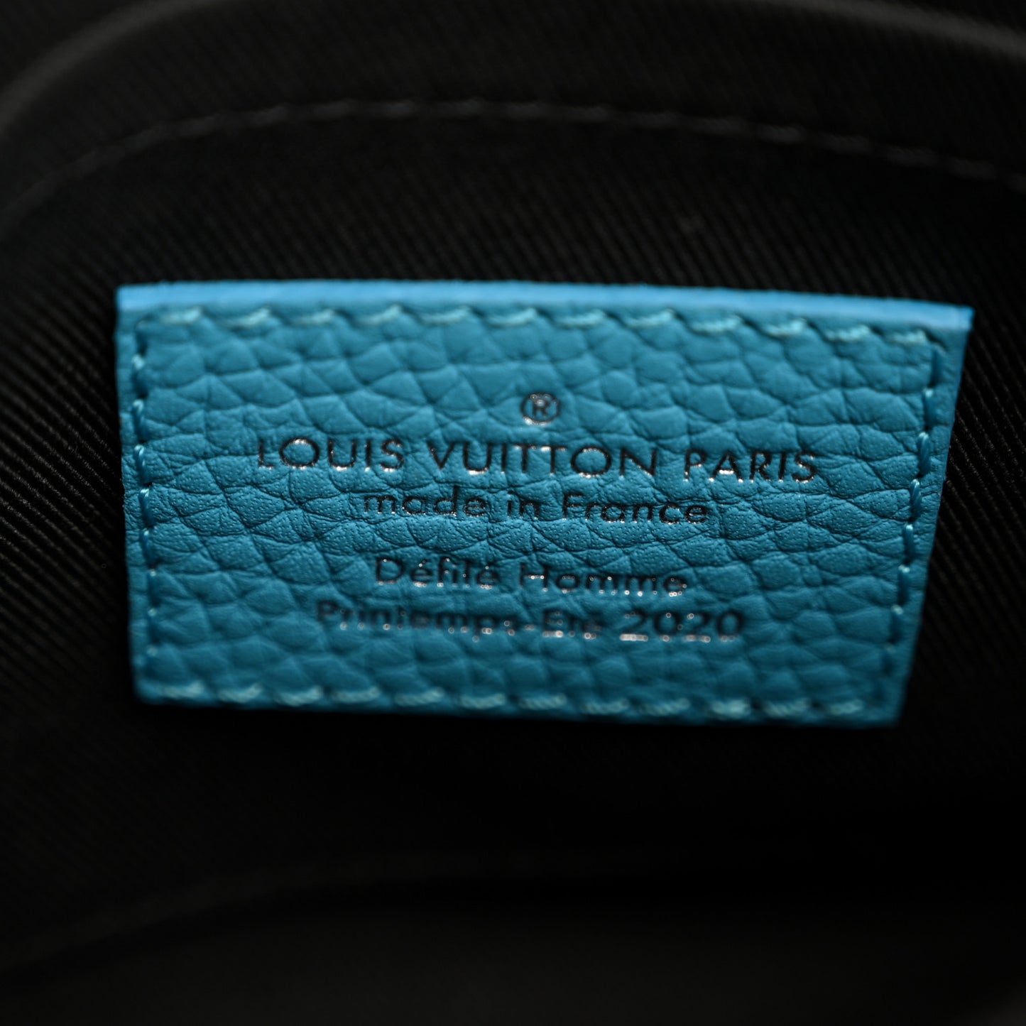 Taurillon Monogram Triangle Messenger Turquoise
