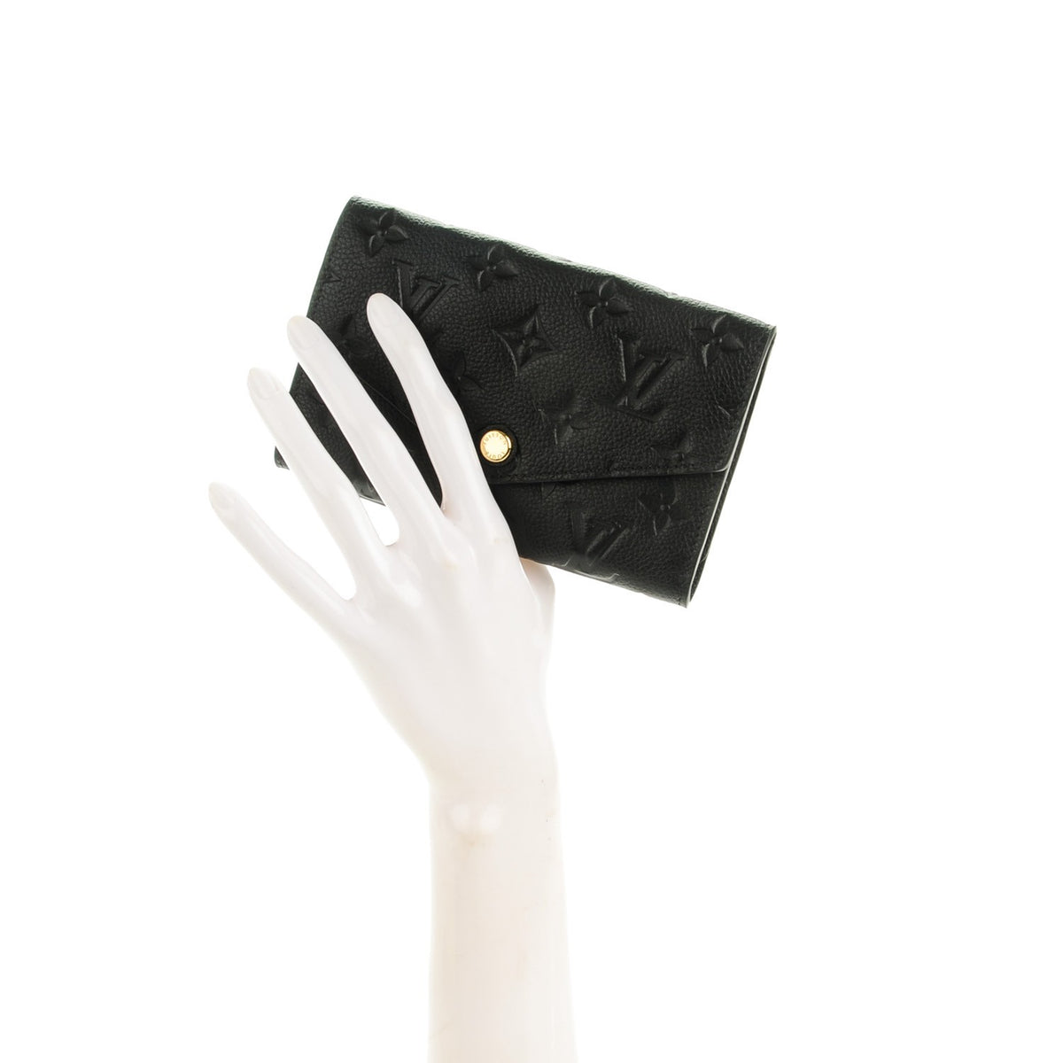 Louis Vuitton Empreinte Compact Curieuse Wallet Black 2 of 7