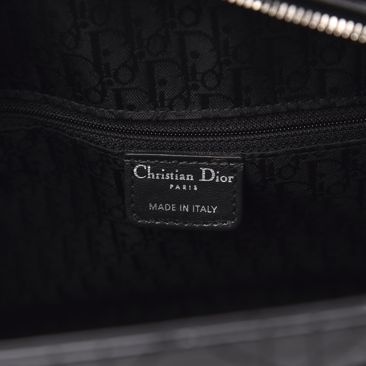 Christian Dior Patent Cannage Stitched Large Lady Dior Black 6 of 9