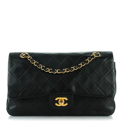 Chanel Lambskin Quilted Medium Double Flap Dark Green 1 of 8