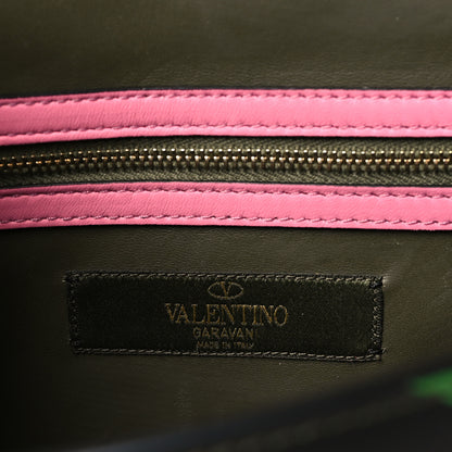 Valentino Garavani Nappa Canvas Camouflage Medium Glam Lock Rockstud Flap Multicolor 6 of 10