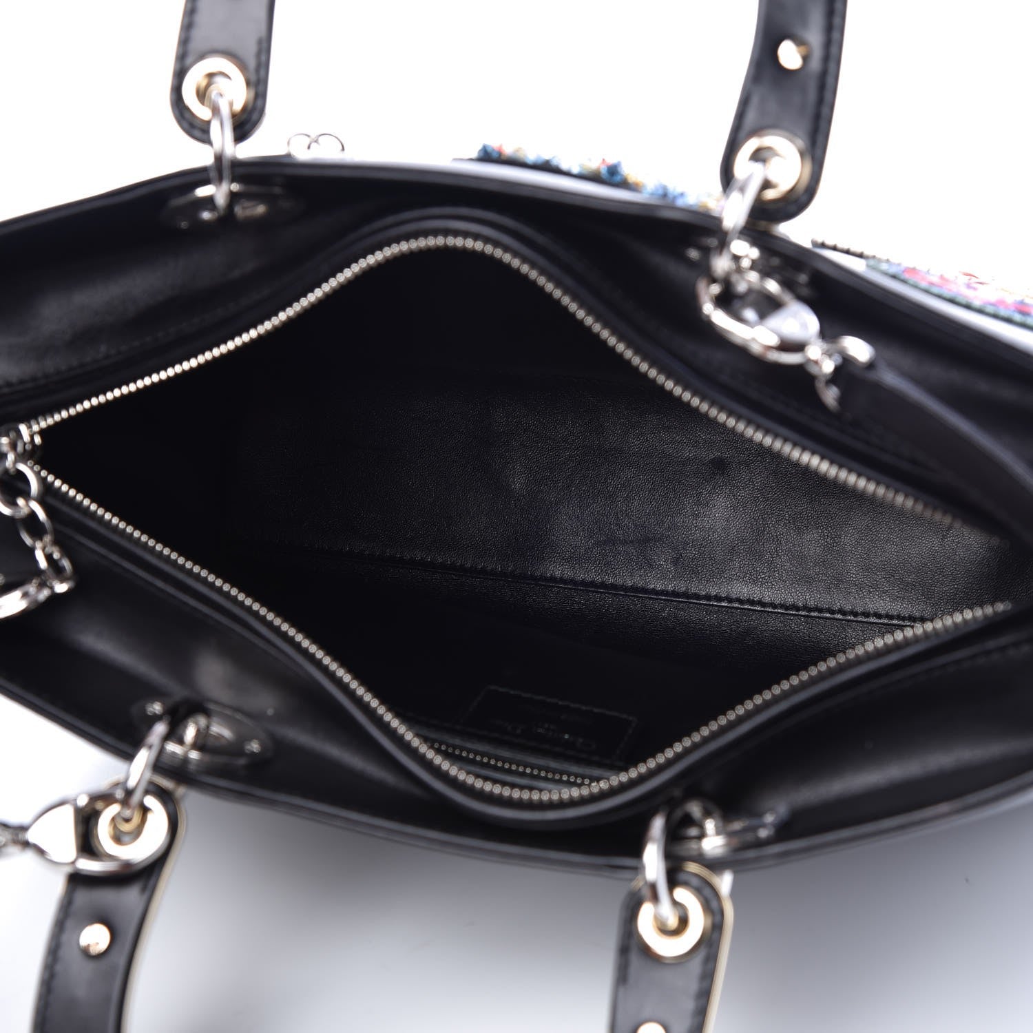 Christian Dior Smooth Calfskin Large Lucky Badges Lady Dior Black 6 of 10