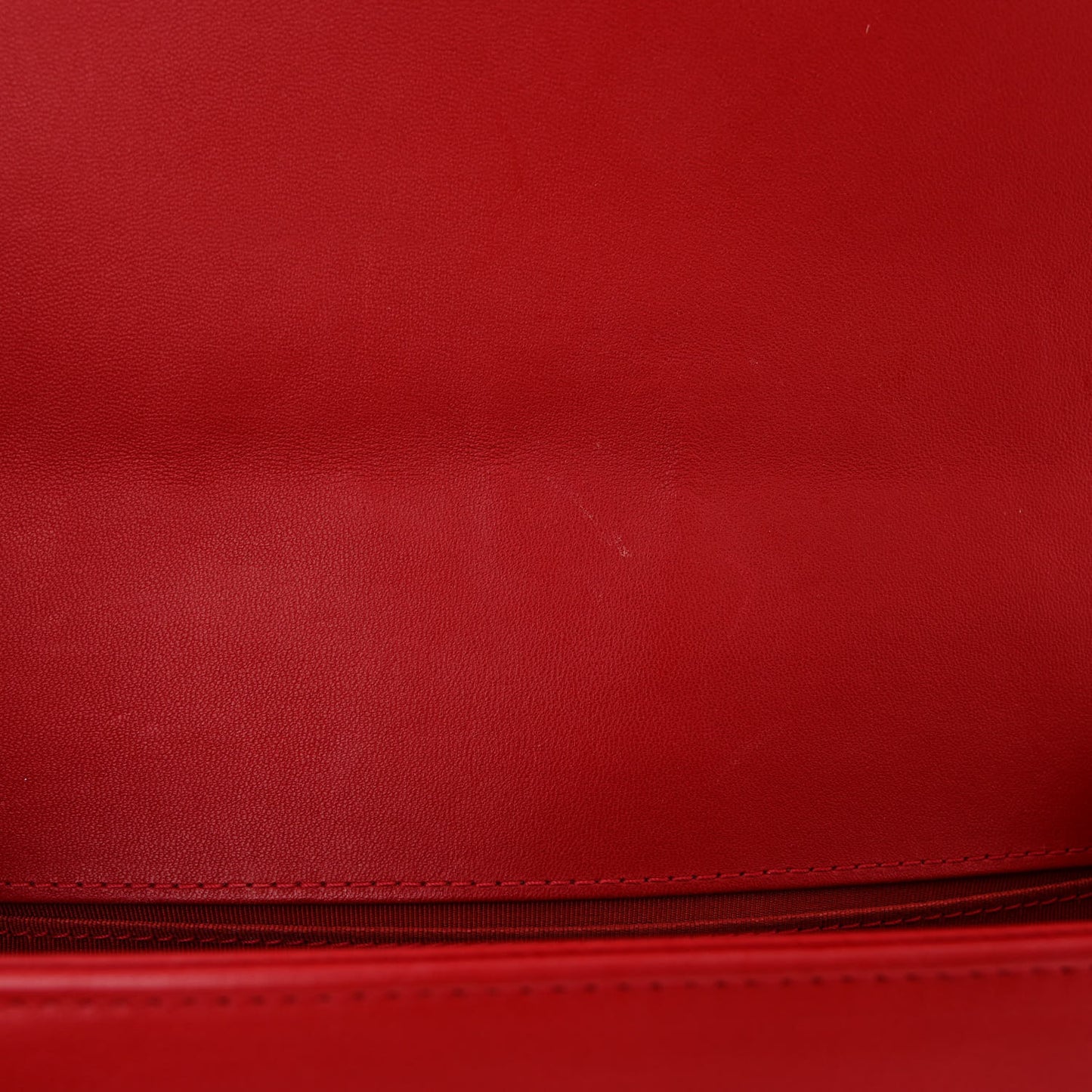 Lambskin Quilted Medium Boy Flap Red