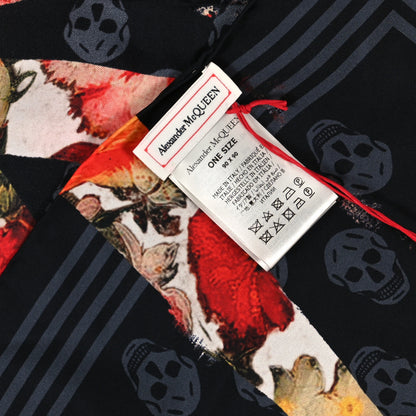 Alexander McQueen Silk Dutch Floral Red Black 2 of 3