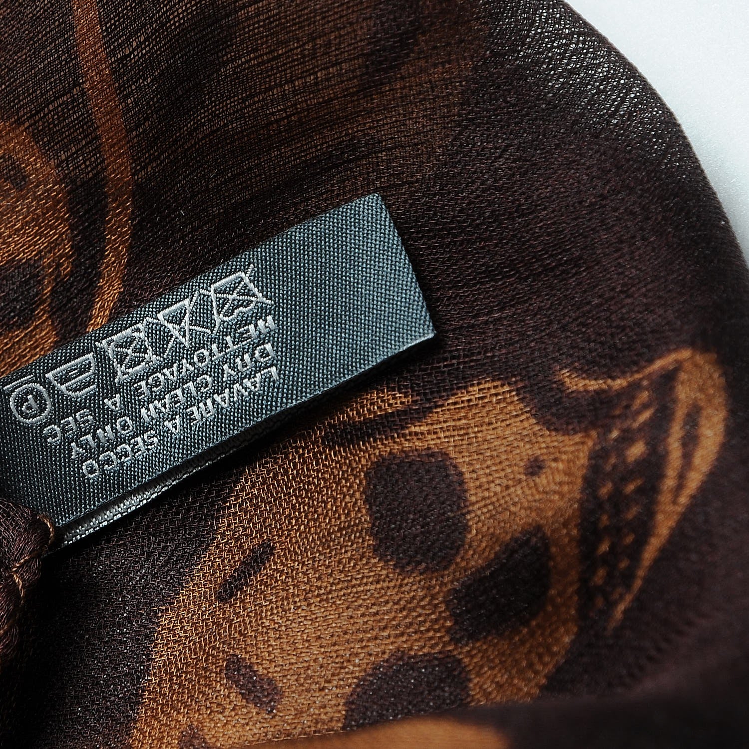 Alexander McQueen Silk Chiffon Skull Scarf Dark Brown 7 of 8