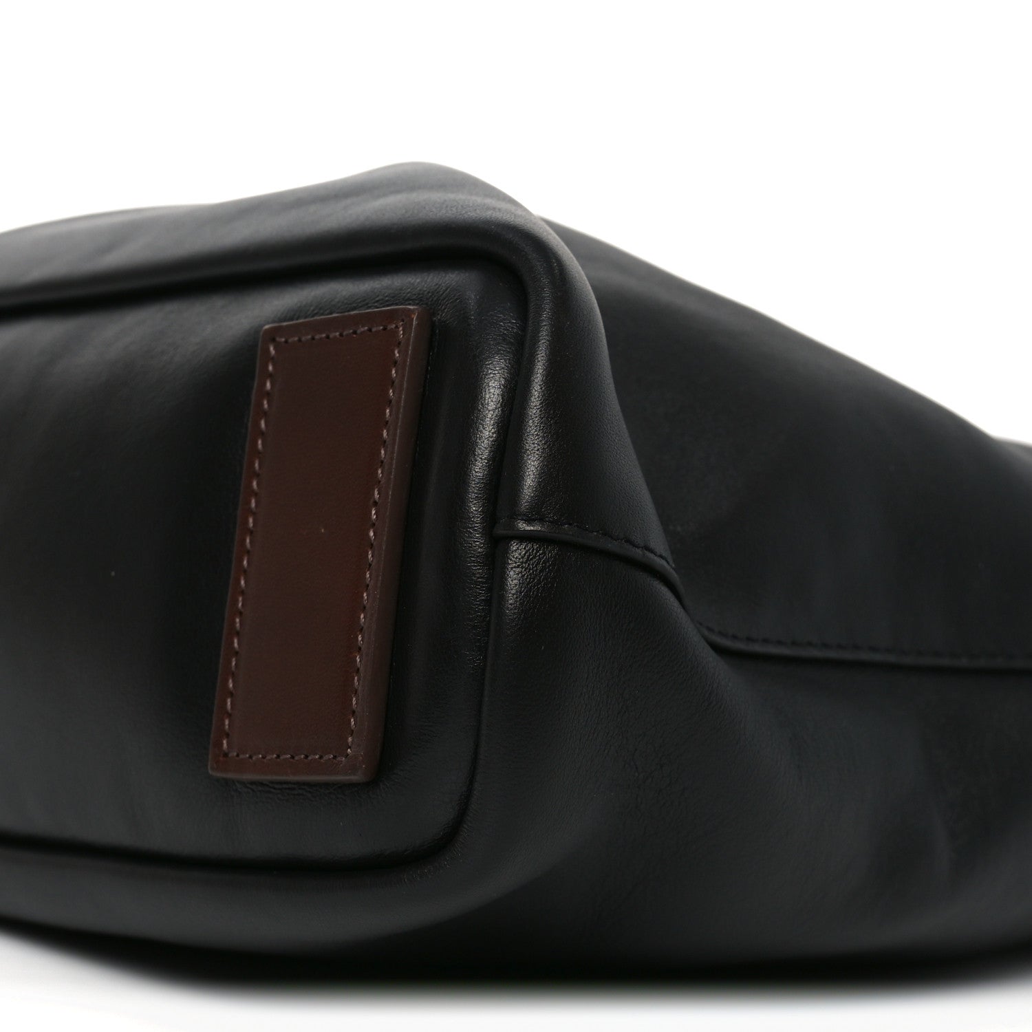 Saint Laurent Calfskin Ring Tote Black Brown 10 of 10