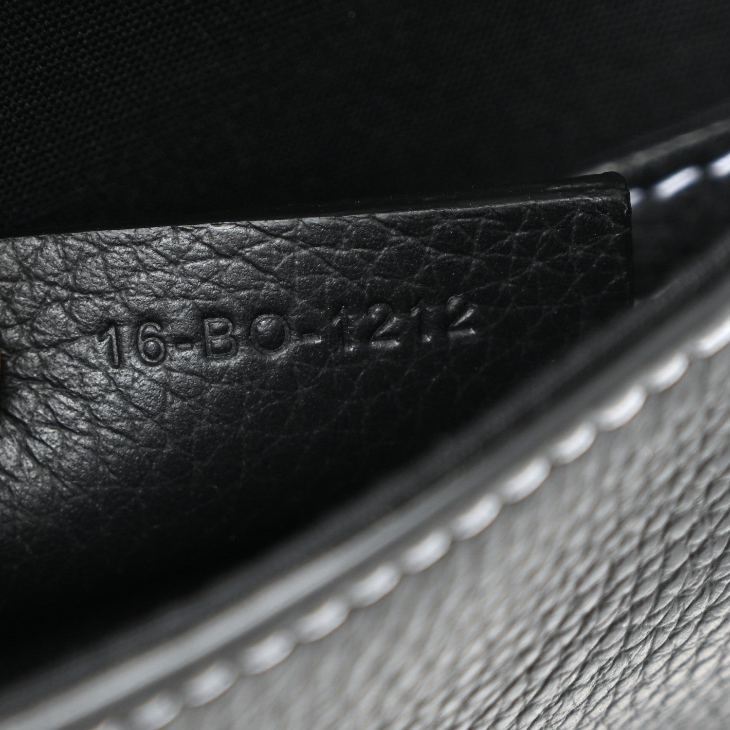 Christian Dior Grained Calfskin Vertical Saddle Pouch With Strap Black 7 of 10