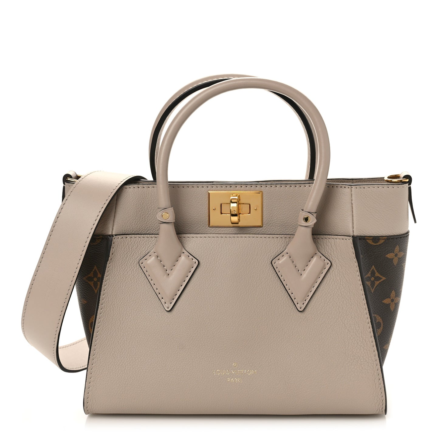 Calfskin Monogram On My Side PM Greige
