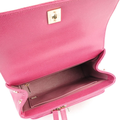 Chanel Caviar Quilted Small Business Affinity Flap Dark Pink 5 of 8