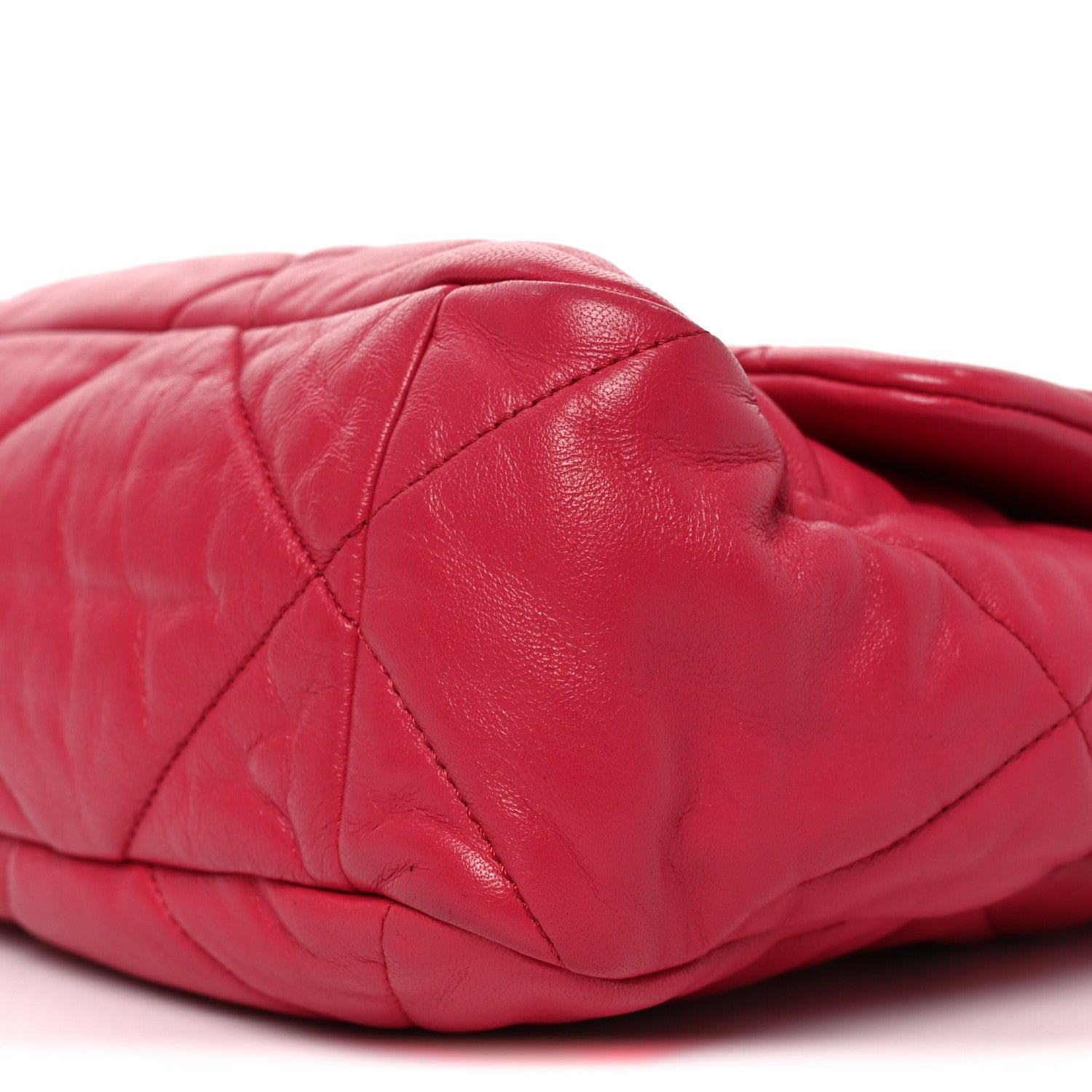 Chanel Goatskin Quilted Large Chanel 19 Flap Dark Pink 10 of 10