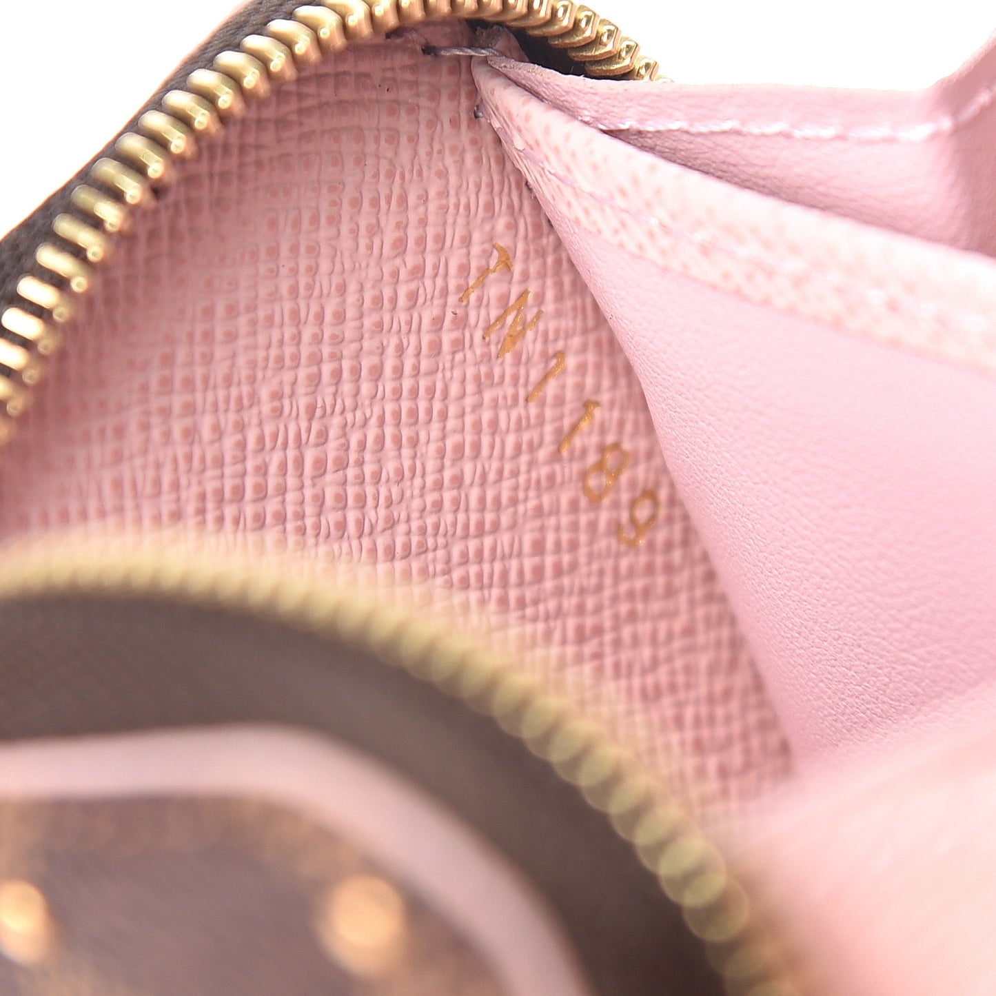 Damier Ebene Studded Zippy Coin Purse Rose Ballerine