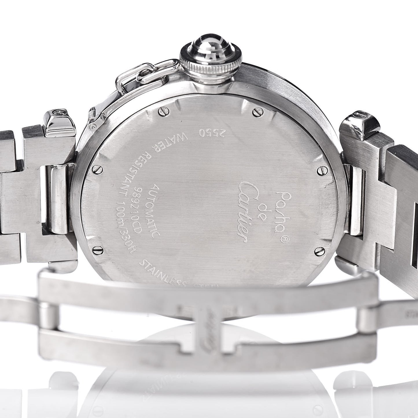 Stainless Steel 35mm Pasha C Big Date Automatic Watch Black