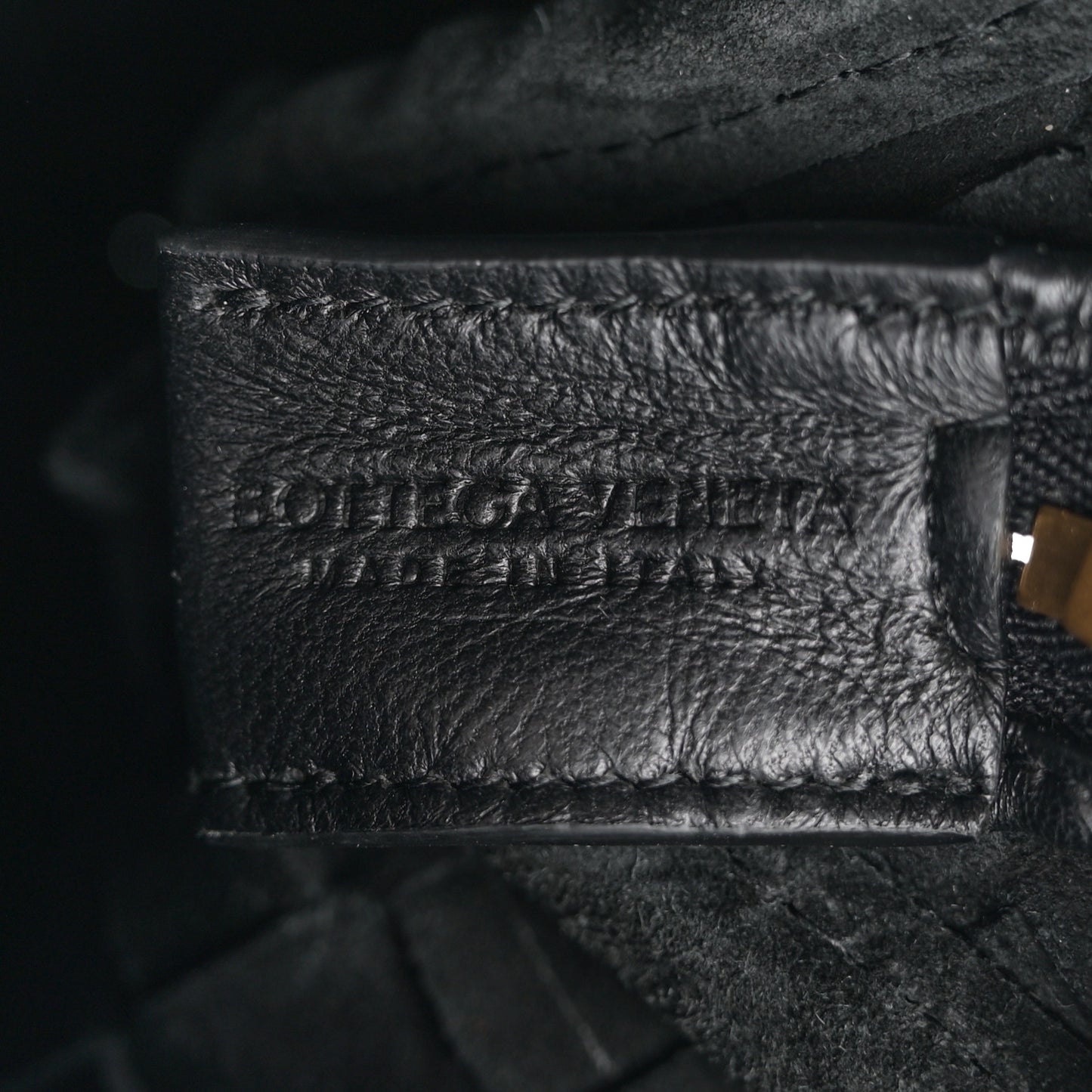 Nappa Intrecciato Small Loop Camera Bag Black