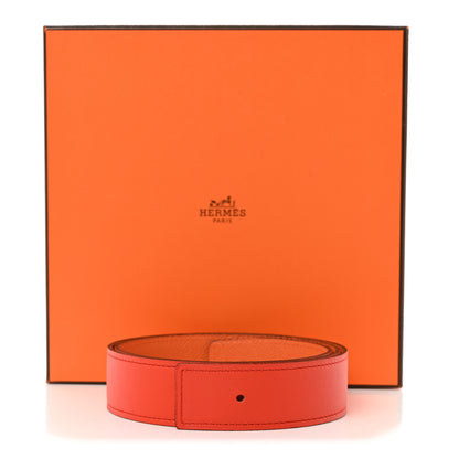 Hermes Swift Epsom 32mm Belt Strap 75 30 Capucine Orange 5 of 9