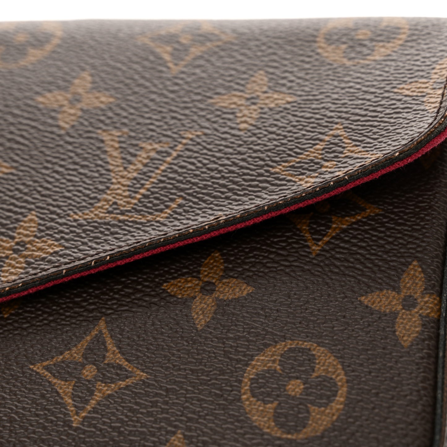 Monogram Pochette Felicie Chain Wallet Fuchsia