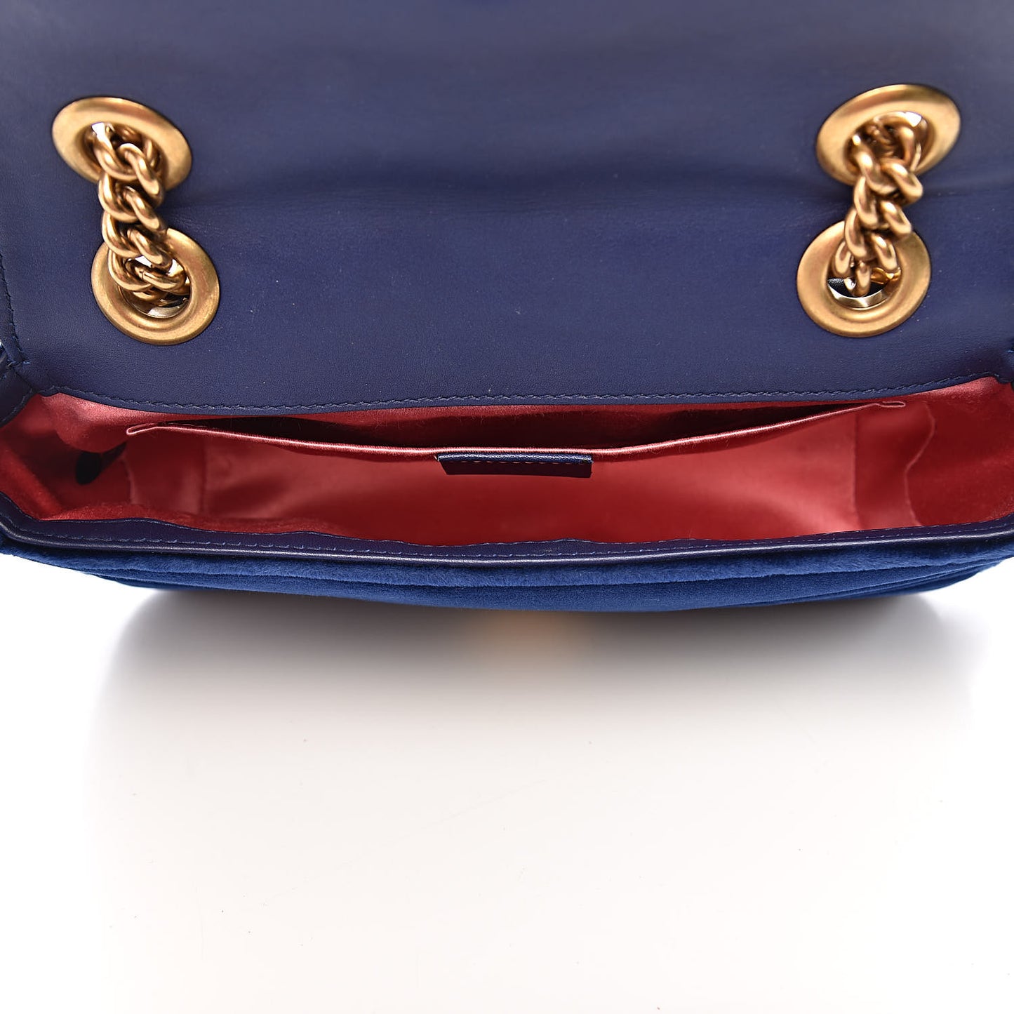 Velvet Matelasse Mini GG Marmont Shoulder Bag Cobalt Blue
