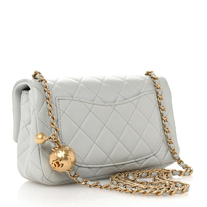 Chanel Lambskin Quilted Mini Rectangular Pearl Crush Flap Grey 2 of 10