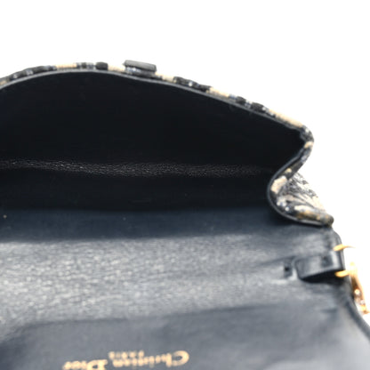 Christian Dior Oblique Nano Saddle Chain Pouch Blue 5 of 8