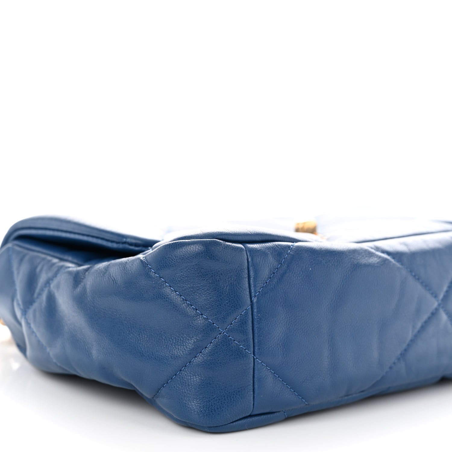 Chanel Lambskin Quilted Medium Chanel 19 Flap Blue 9 of 10