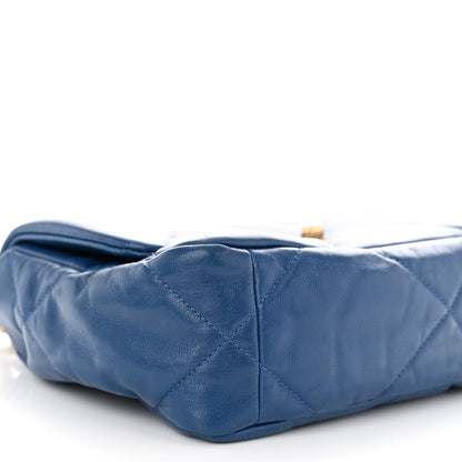 Chanel Lambskin Quilted Medium Chanel 19 Flap Blue 9 of 10