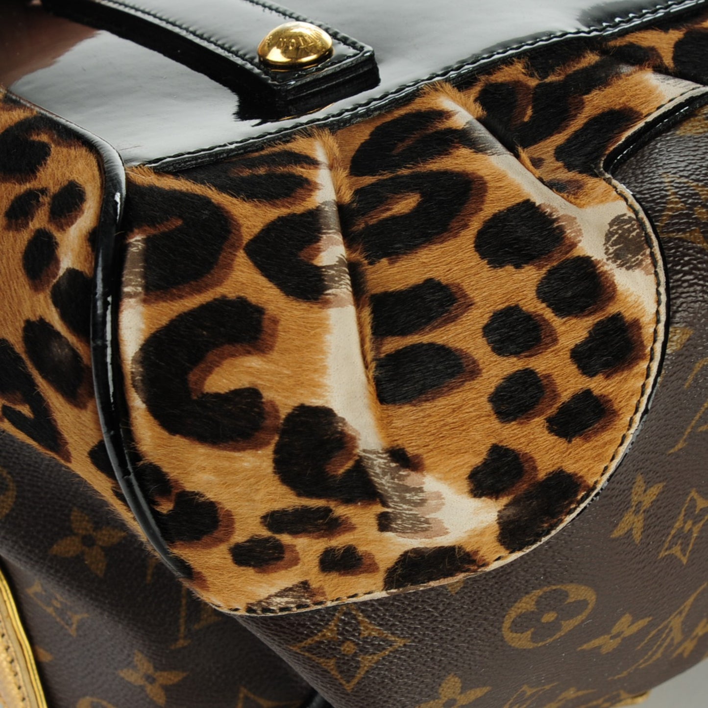 Monogram Leopard Stephen Bag
