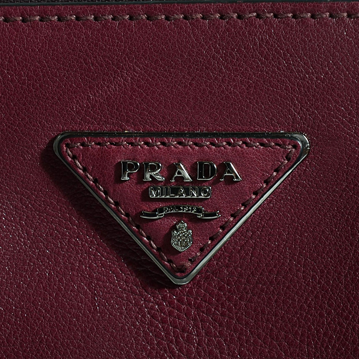 Prada Glace Calf Twin Pocket Tote Fuxia 7 of 12