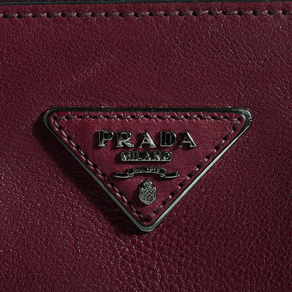 Prada Glace Calf Twin Pocket Tote Fuxia 7 of 12