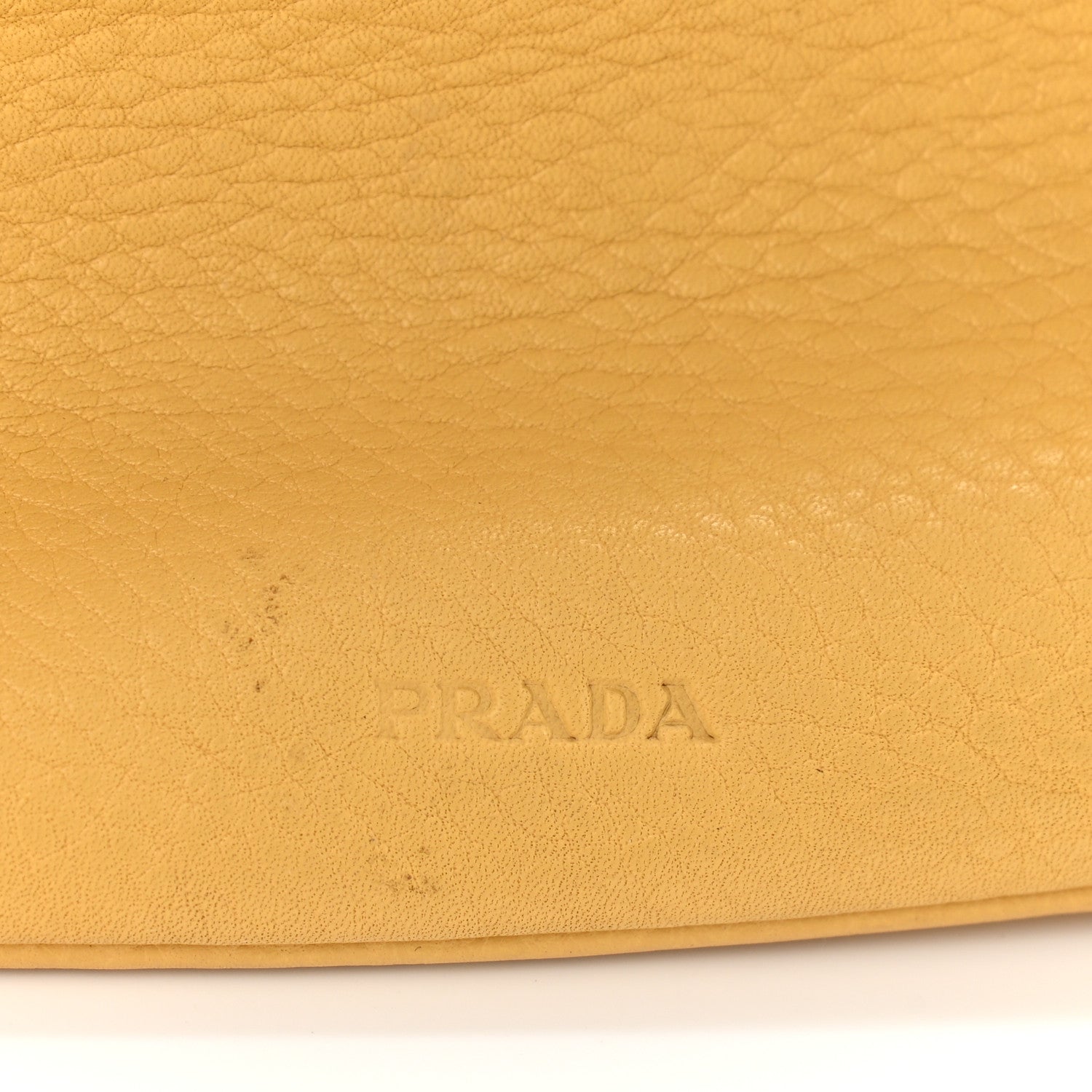 Prada Vitello Daino Cleo Shoulder Bag Yellow 21 of 23