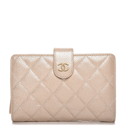 Chanel Iridescent Caviar Quilted Zipped Pocket Wallet Beige Clair 1 of 10