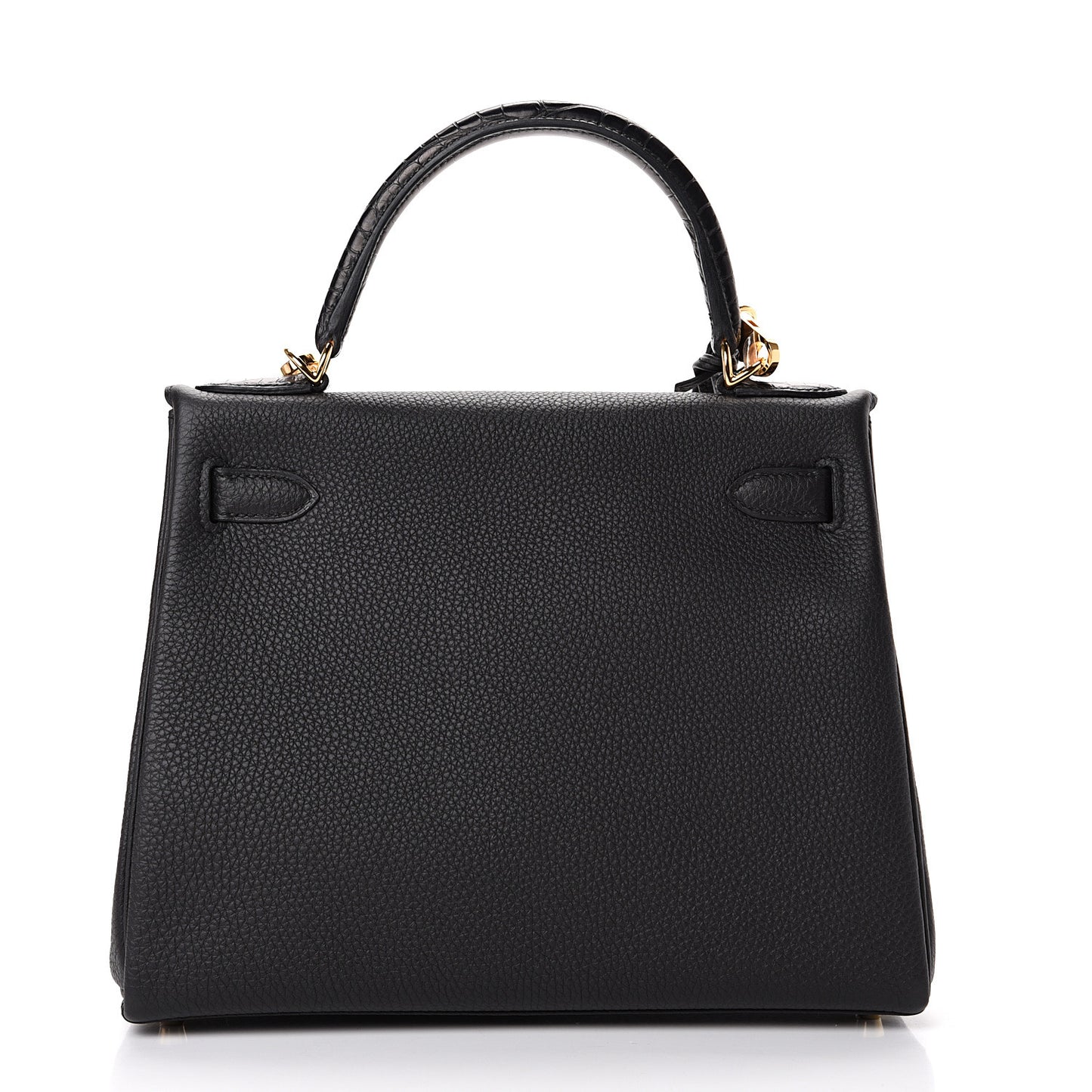 Togo Matte Alligator Kelly Retourne Touch 28 Black