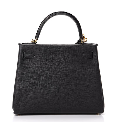Hermes Togo Matte Alligator Kelly Retourne Touch 28 Black 3 of 38