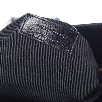 Saint Laurent Grain De Poudre Matelasse Chevron Monogram Shopping Bag Black 7 of 17