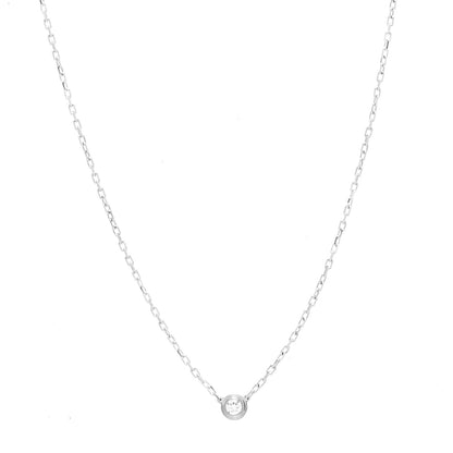 Cartier 18K White Gold Diamond SM D'Amour Pendant Necklace 1 of 8