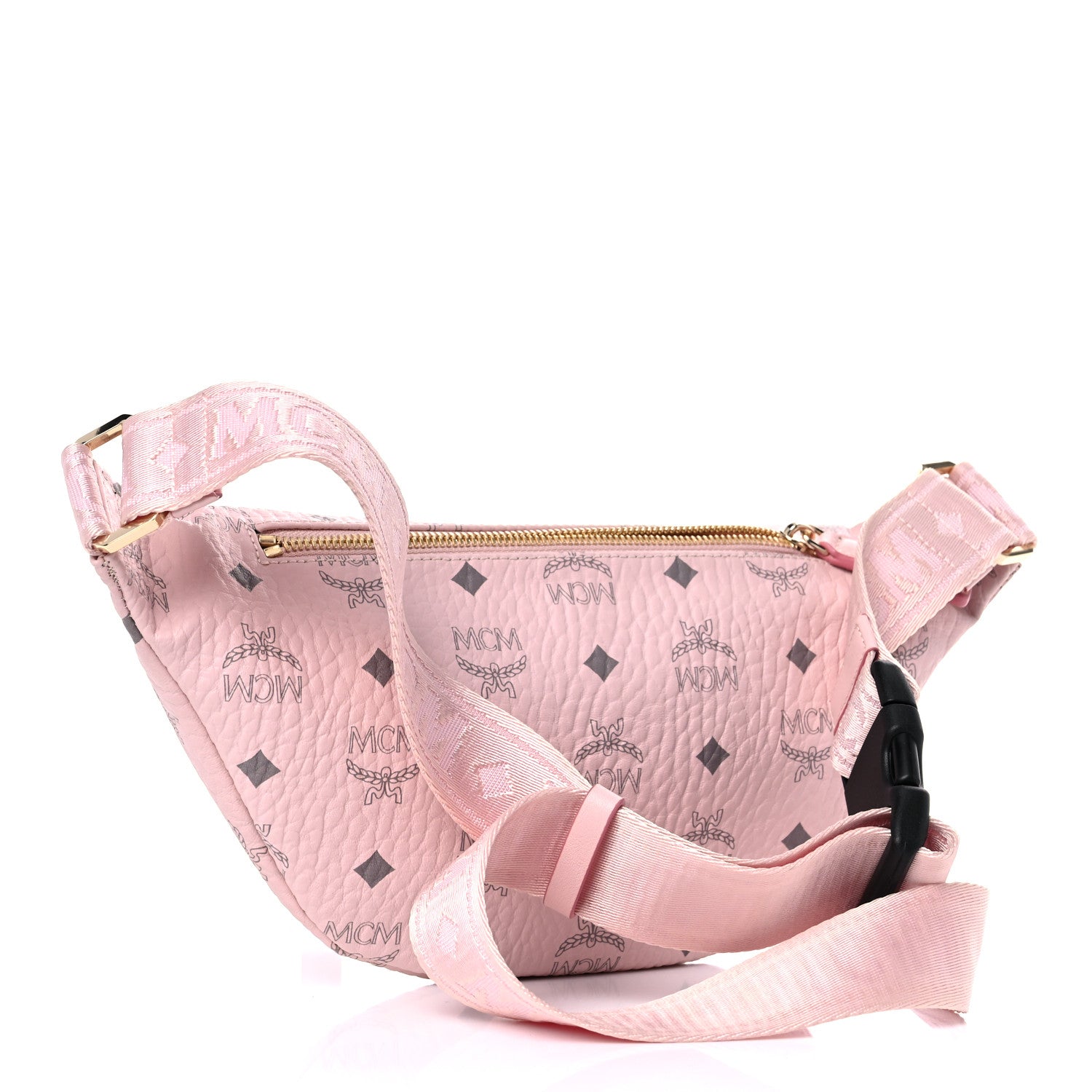 MCM Visetos Small Fusten Belt Bag Powder Pink 3 of 8
