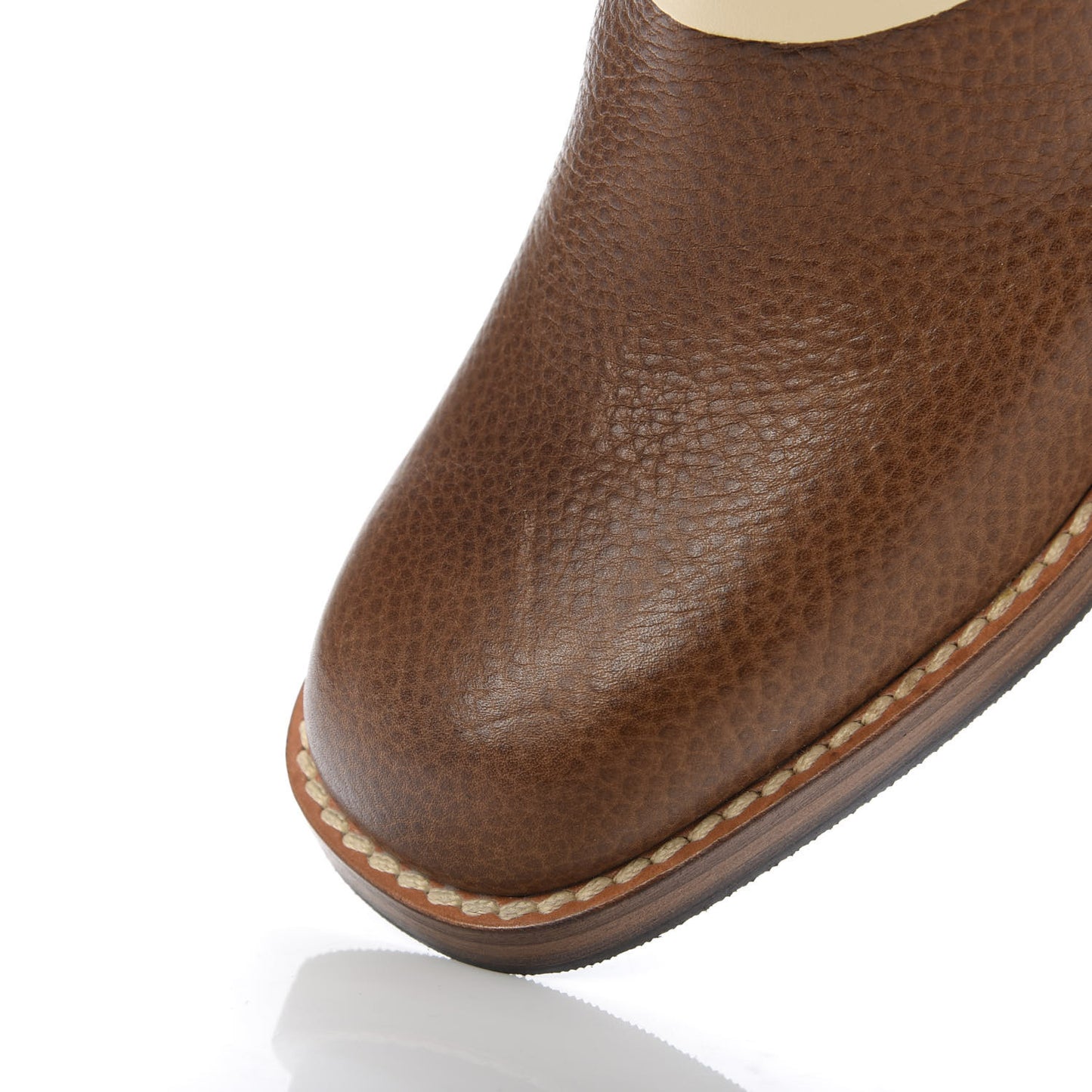 GG Monogram Calfskin Lola Tall Boots 39 Beige Ruggine Cuir