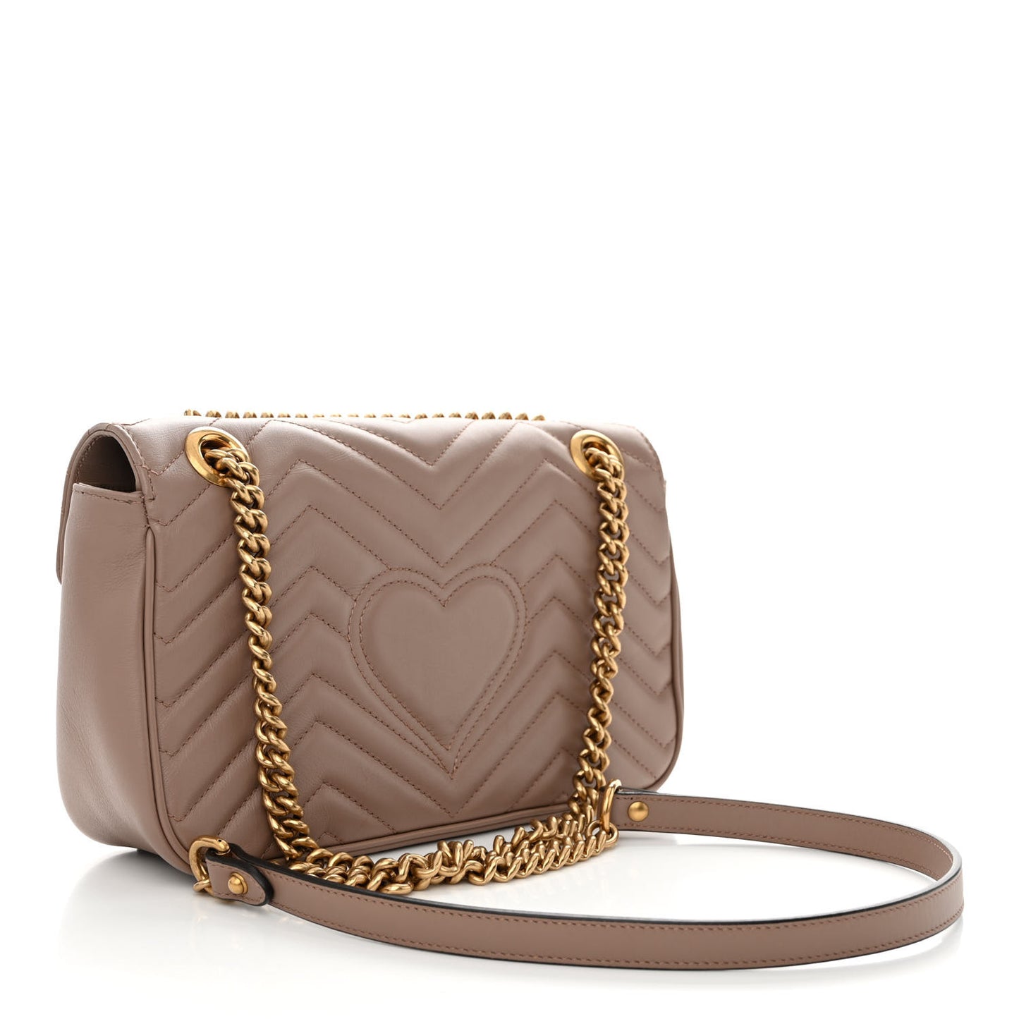Calfskin Matelasse Small GG Marmont Shoulder Bag Porcelain Rose