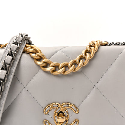 Chanel Lambskin Quilted Medium Chanel 19 Flap Grey 8 of 10