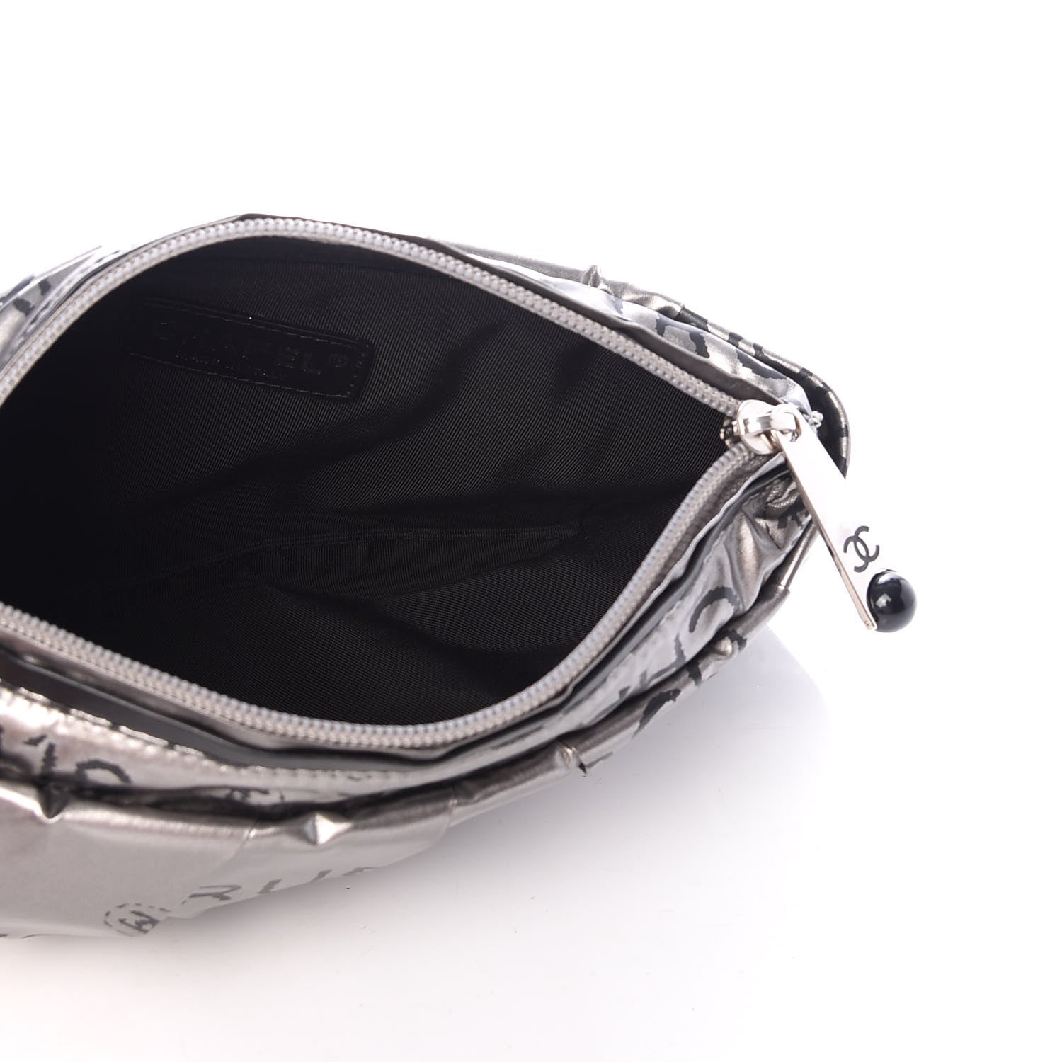 Chanel Coated Canvas Small Unlimited Clutch Dark Silver 5 of 7