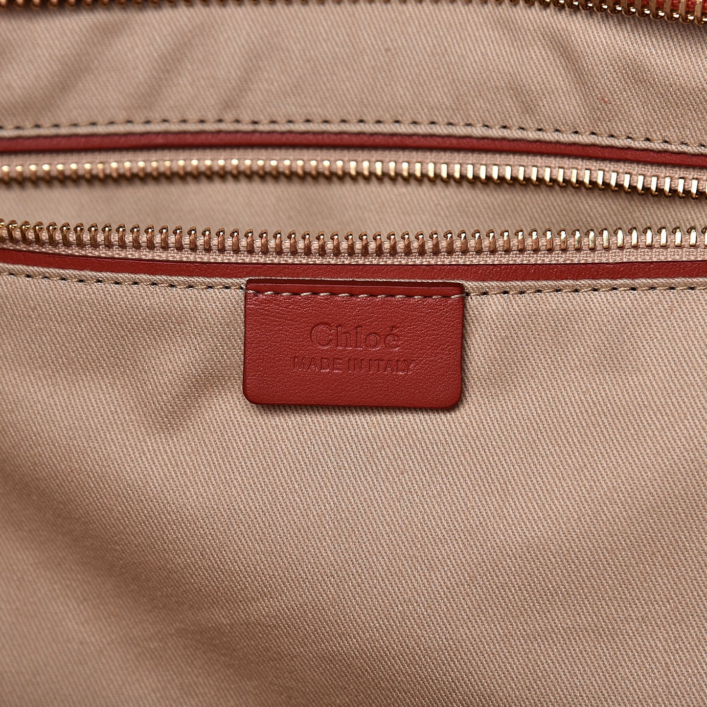 Smooth Calfskin Little Horses Embroidered Tao Zipped Tote Earthy Red