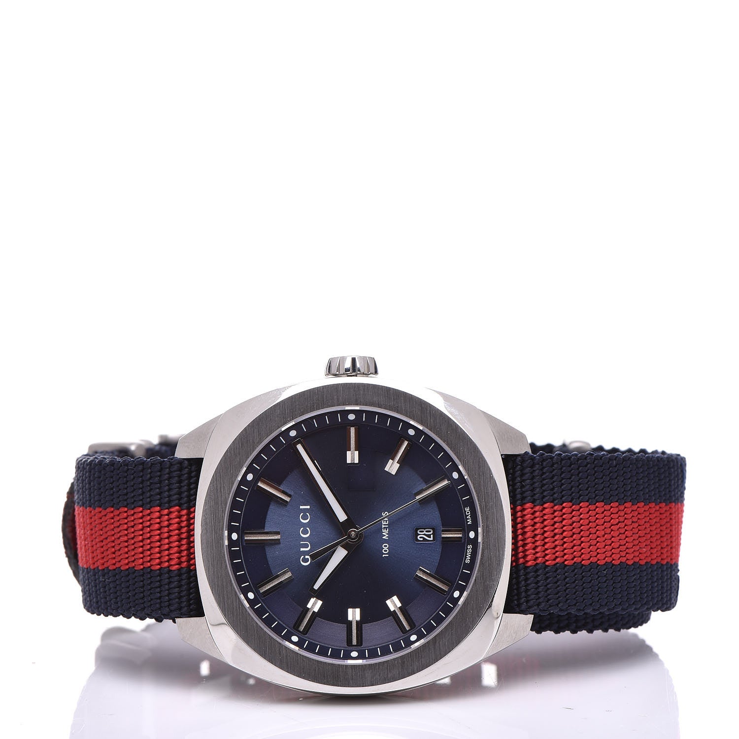 Gucci Stainless Steel Nylon 41mm GG2570 Quartz Watch Blue 3 of 5