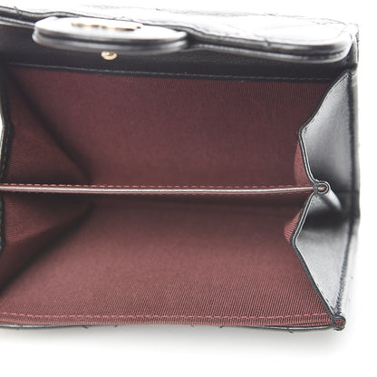 Chanel Lambskin Quilted Flap Card Holder Wallet Black 5 of 10