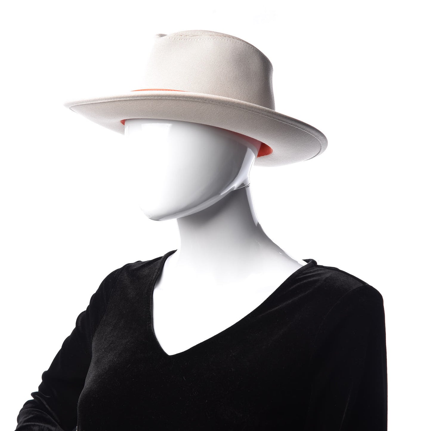 Toile Lambskin Hat 56 Natural