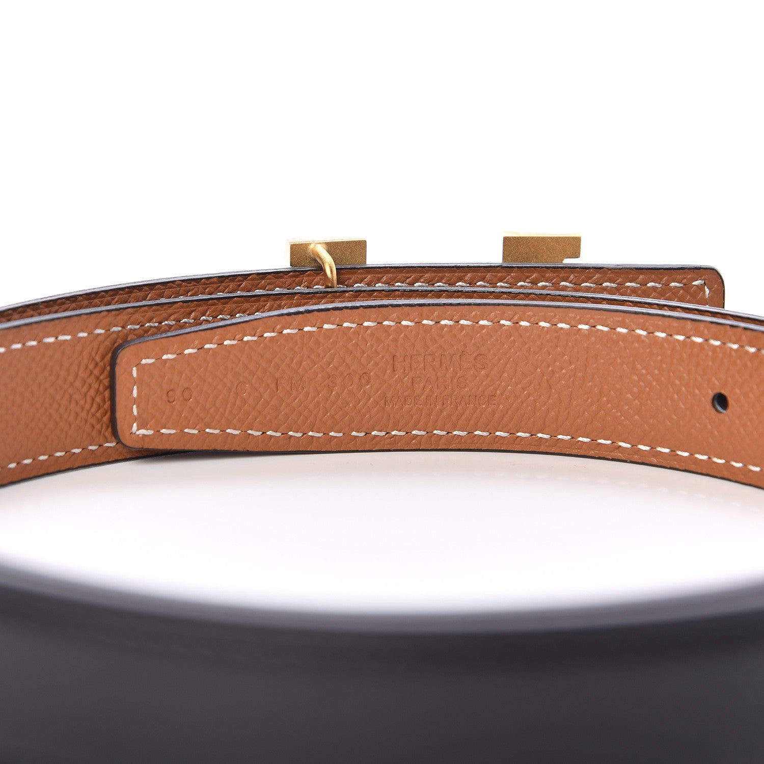 Hermes Swift Epsom 24mm Mini Constance H Belt 90 Black Gold 4 of 7